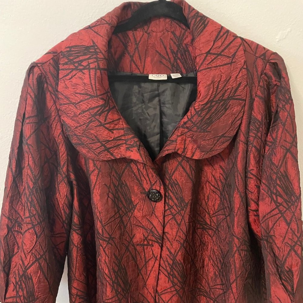 Cato Sz 22/24w Red and Black Blazer